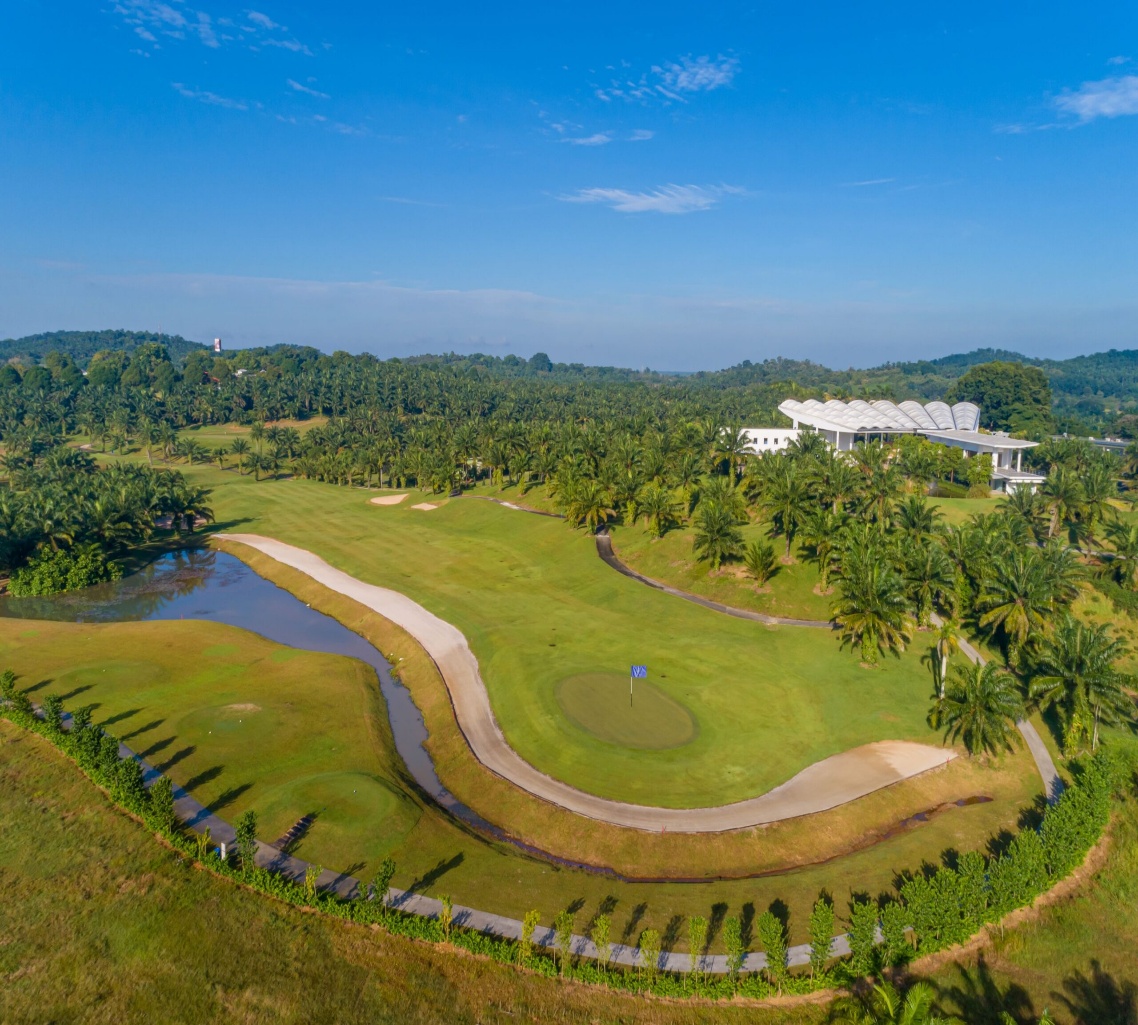 Aerial view of the green landscape at Senibong in Johor
